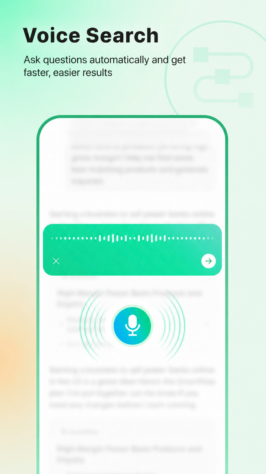 Voice product search in Accio