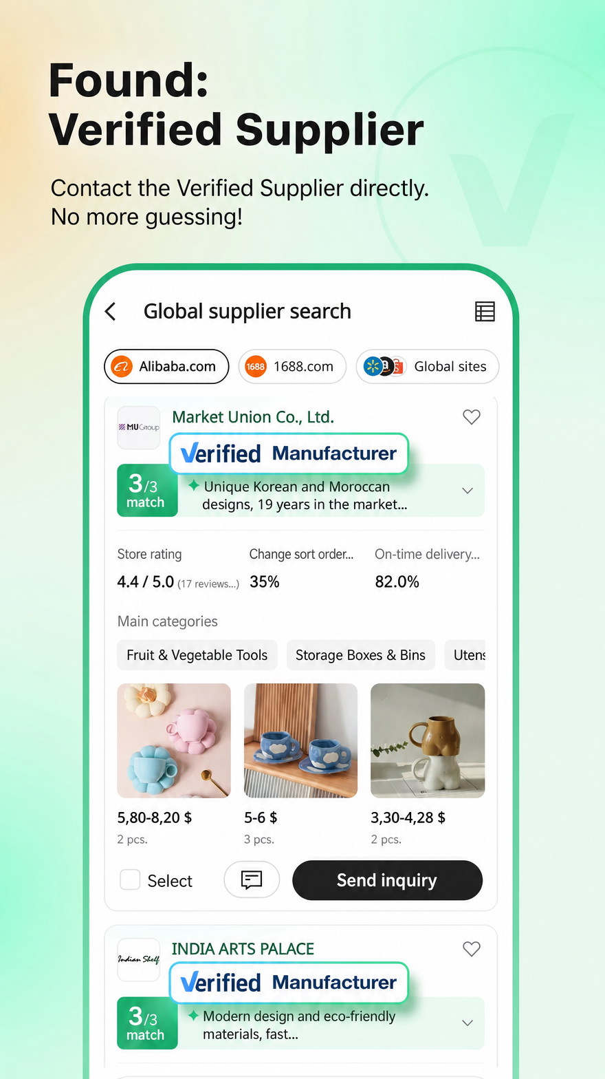 Accio finds verified manufacturers